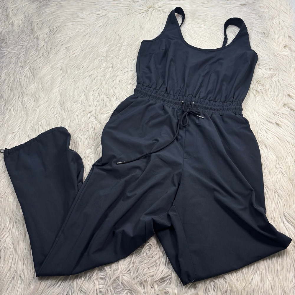 Abercrombie & Fitch Women's M Black Sleeveless Jumpsuit Sporty Travel Cool Girl